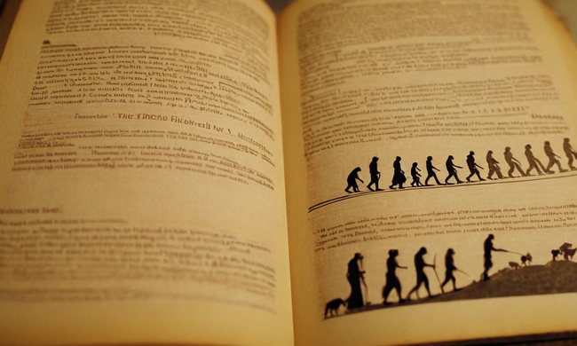 Evolución histórica de la ética, desde tiempos antiguos hasta modernos, visualizada como un libro de tiempo.