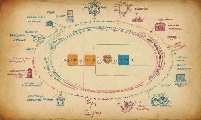 Gráfico representando conceptos de pensamiento racional junto a diagramas y fórmulas psicológicas.
